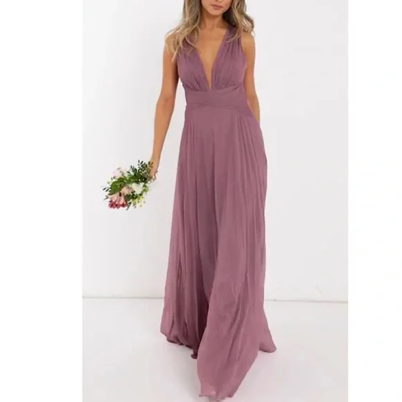 Asos Design Bridesmaid Maxi Dress Asos Purple Bridesmaid Dress ASOS Dresses  Asos Design Bridesmaid Ruched Bodice Drape Maxi